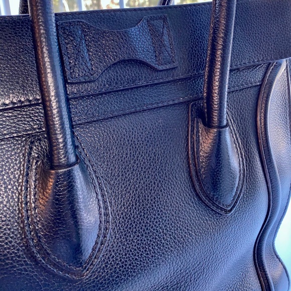 Celine Paris Mini Black Pebble Lambskin Luggage - Picture 3 of 13